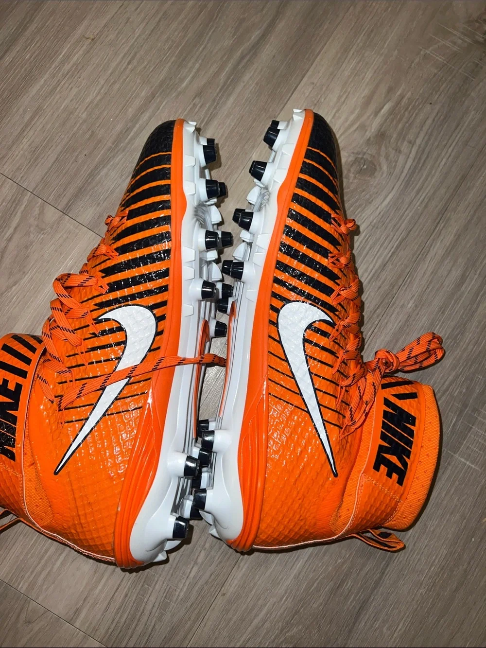 Nike Mens Lunarbeast Elite Orange Football Cleats NikeSkin 847588-410 Sz 14 NWOT